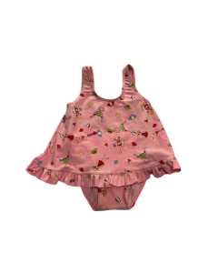 Pink ruffled dress like swimsuit