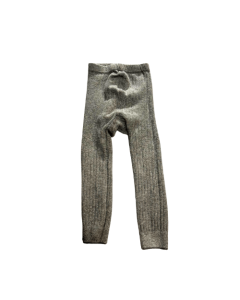 Grey Ribbed leggings for kids