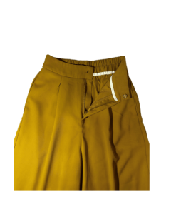 Sinepikollased laialõikelised püksid, suurus S (lühem lõige)