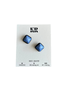 KR Looming Sinised Ruudulised Kõrvarõngad