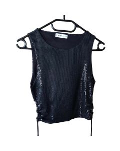 FB Sister must litritega lühike topp, suurus M