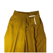 Sinepikollased laialõikelised püksid, suurus S (lühem lõige)