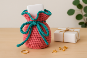  Korall Kinkekott Sinakasrohelise Detailiga