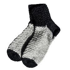 Black & grey knitted socks